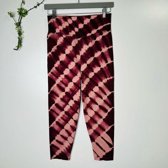 PINK Victoria's Secret Pants - Victoria’s Secret Pink Active Tie Dye Ombré Burgundy Maroon Pink Workout Pants